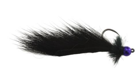 Jiggy Mini Leech - Black with Purple  Bead